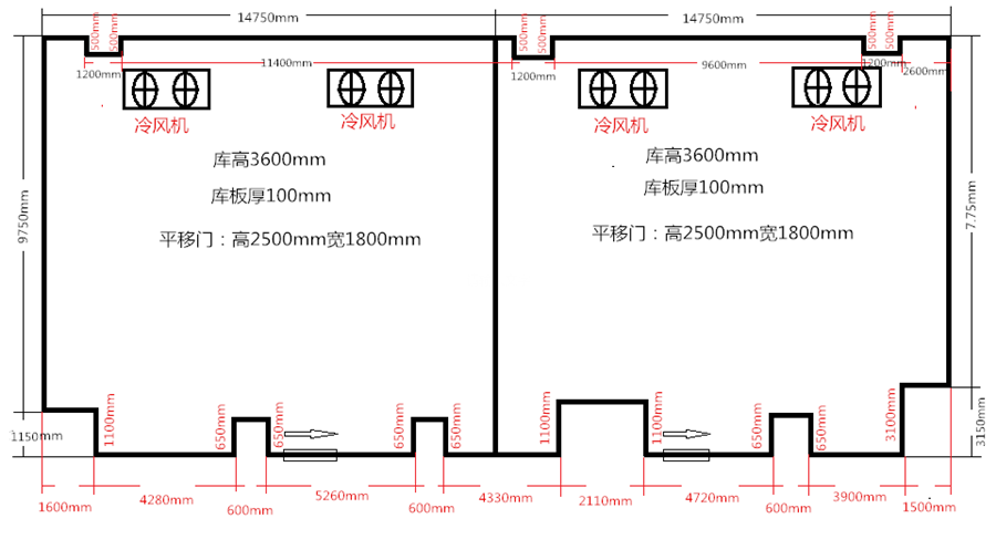 寧波市寧?？h茶葉冷庫設(shè)計圖